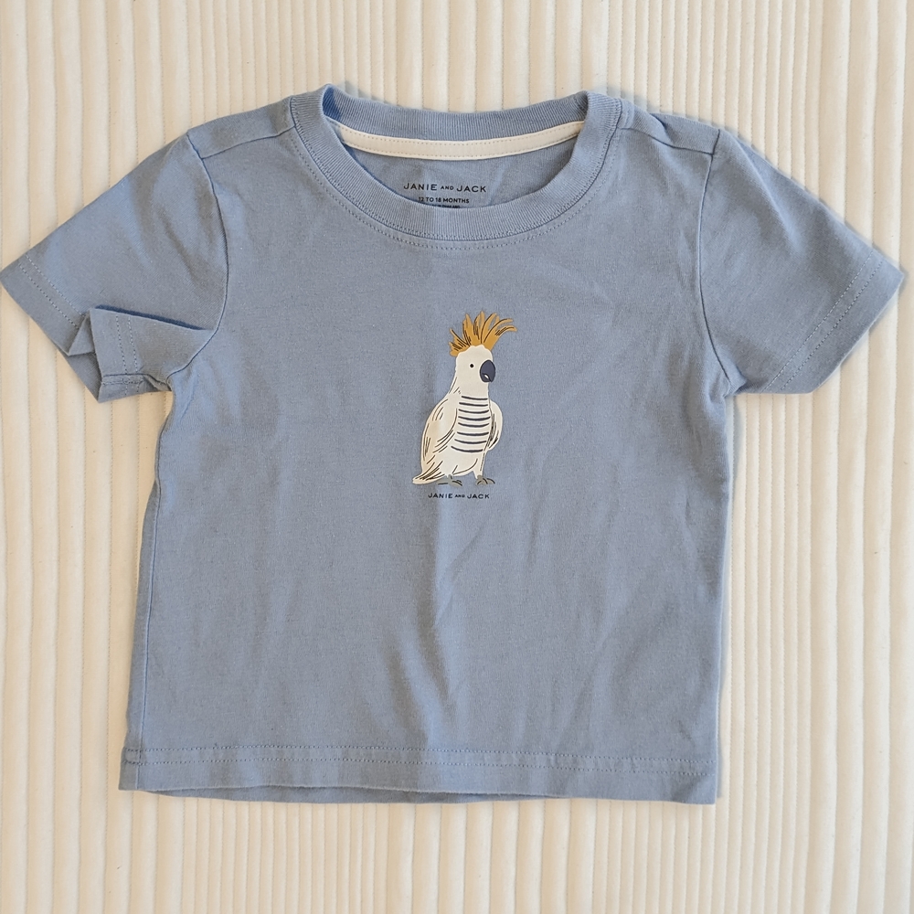 Janie and Jack Blue Short Sleeve Tee with Duck Design